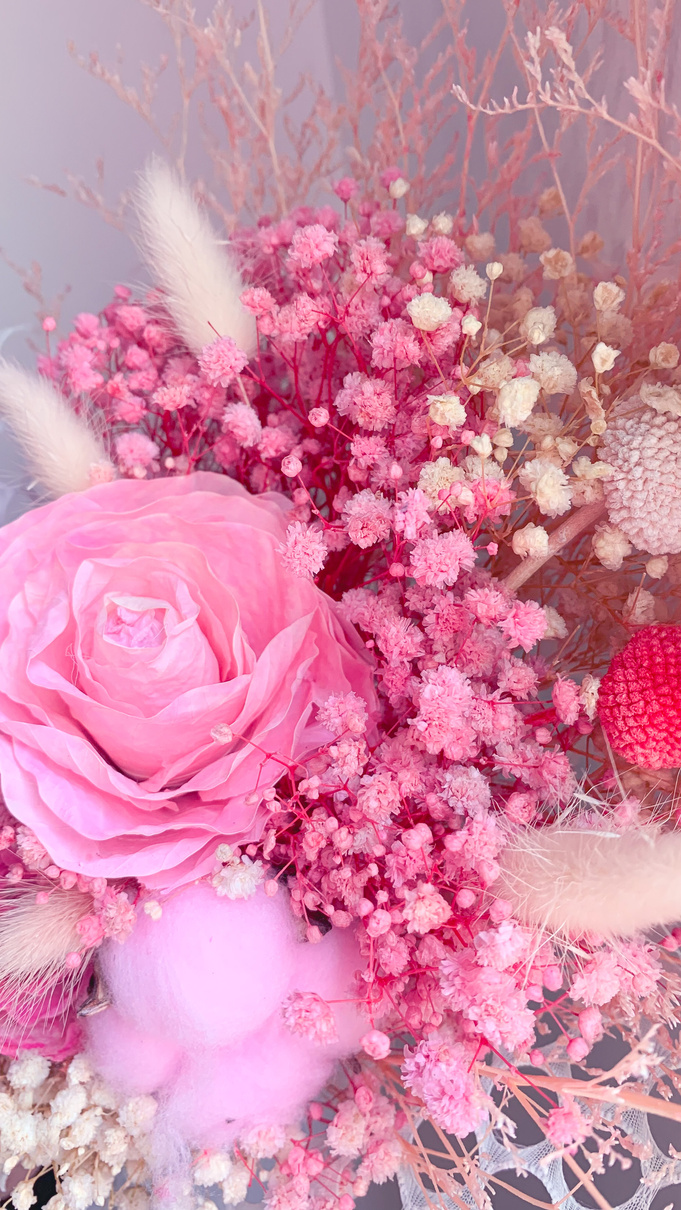 Pink Dried Flower Bouquet